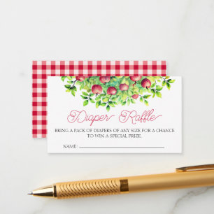 Der Apfel unseres Erntedank-Windelwindels Begleitkarte