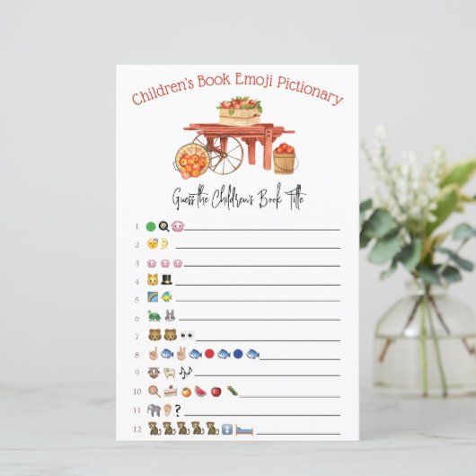 Der Apfel unseres Eye Emoji Baby Duschspiels (Stehend Vorderseite)