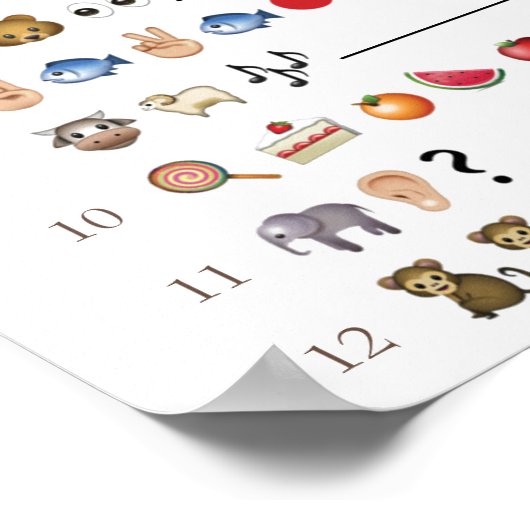 Der Apfel unseres Eye Emoji Baby Duschspiels Poster (Ecke)