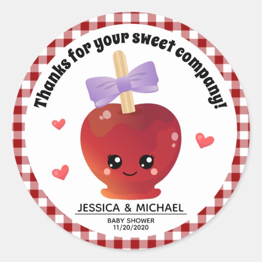 Der Apfel unseres klassischen, runden Aufklebers Runder Aufkleber (Vorderseite)