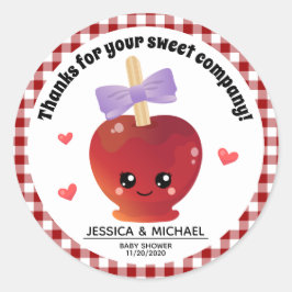 Der Apfel unseres klassischen, runden Aufklebers Runder Aufkleber