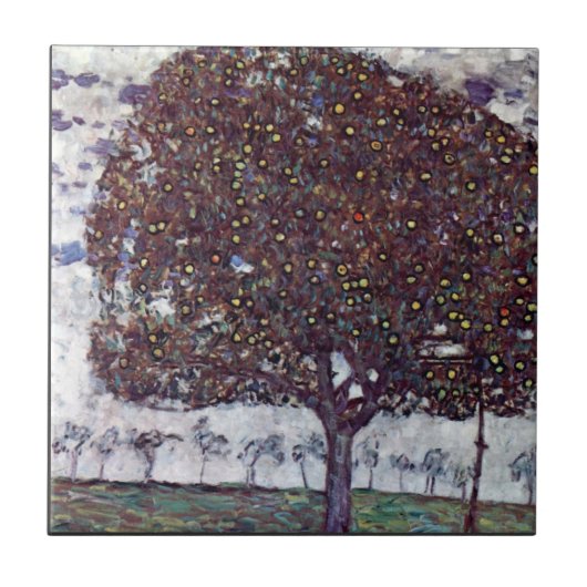 Der Apfelbaum durch Gustav Klimt Fliese (Vorderseite)