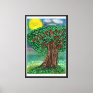 Der Apfelbaum in Mixed-Media Leinwanddruck