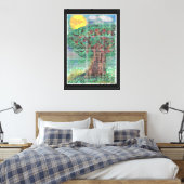 Der Apfelbaum in Pixeln Leinwanddruck (Insitu (Schlafzimmer))