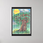 Der Apfelbaum in Pixeln Leinwanddruck (Vorderseite)