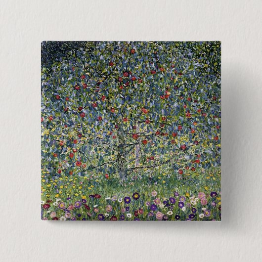 Der Apfelbaum (von Gustav Klimt) Button (Vorderseite)