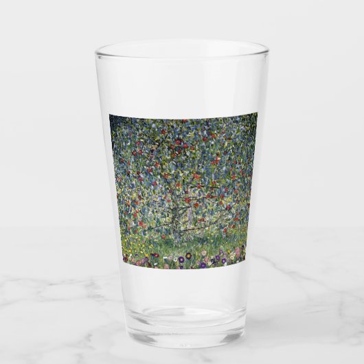 Der Apfelbaum (von Gustav Klimt) Glas (Vorderseite)