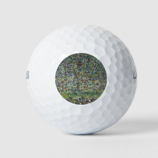 Der Apfelbaum (von Gustav Klimt) Golfball (Vorderseite)