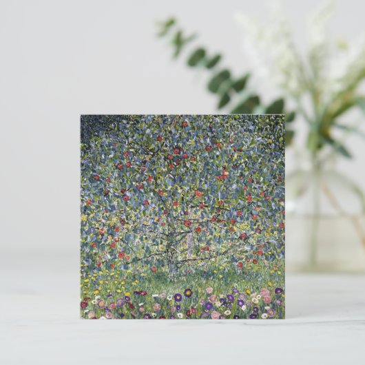 Der Apfelbaum (von Gustav Klimt) Karte (Stehend Vorderseite)