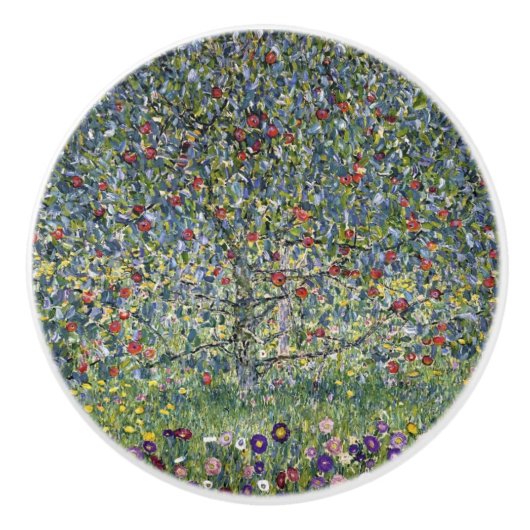 Der Apfelbaum (von Gustav Klimt) Keramikknauf (Vorderseite)