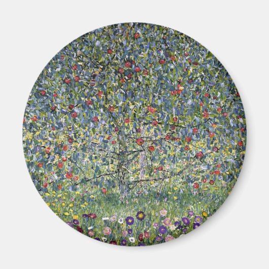 Der Apfelbaum (von Gustav Klimt) Magnet (Vorne)