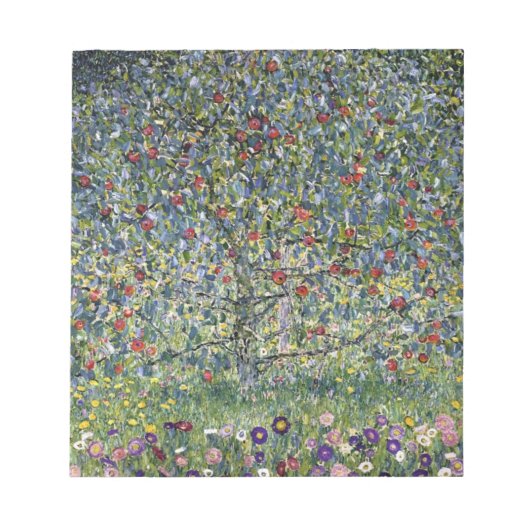Der Apfelbaum (von Gustav Klimt) Notizblock (Vorderseite)