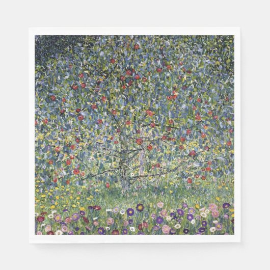 Der Apfelbaum (von Gustav Klimt) Serviette (Vorderseite)