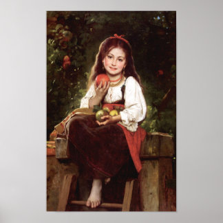 Der Apfelpflücker Léon Bazile Perrault 1879 Poster