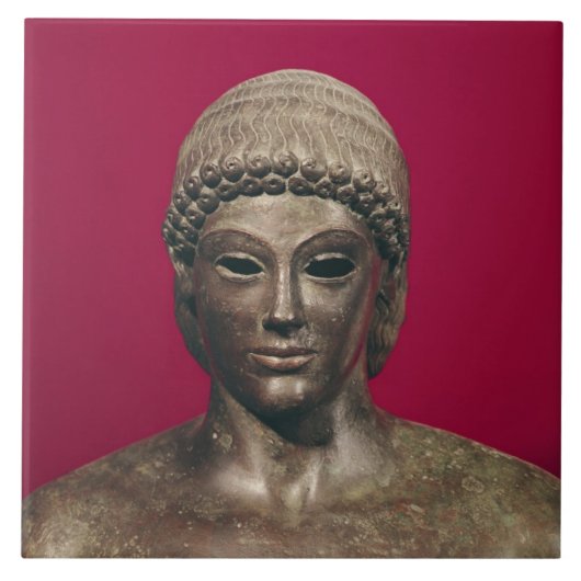 Der Apollo von Piombino, Kopf der Statue, fand Fliese (Vorderseite)