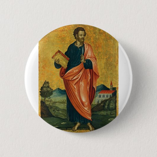 Der Apostel Bartholomäus Fine Art Button (Vorderseite)