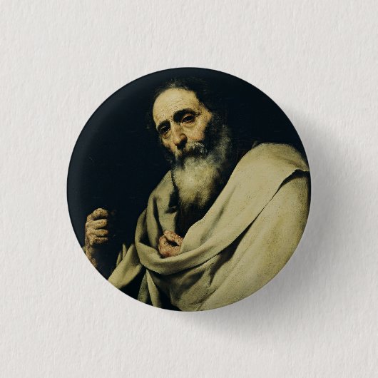 Der Apostel Bartholomäus Fine Art Button (Vorderseite)