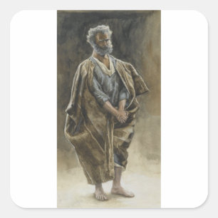 Der Apostel Petrus von James Tissot Quadratischer Aufkleber