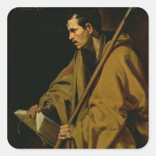 Der Apostel St Thomas, c.1619-20 Quadratischer Aufkleber