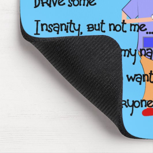 Der Apotheker-Geschenk-"Rand Geisteskrankheit" Mousepad (Ecke)