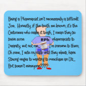 Der Apotheker-Geschenk-"Rand Geisteskrankheit" Mousepad (Vorne)