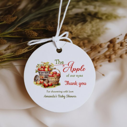 Der Apple Our Eyes Fall Harvest Baby Shower Geschenkanhänger