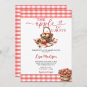 Der Apple The Eye Baby Shower Red Gingham Einladung (Vorne/Hinten)