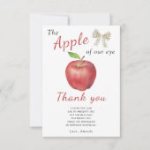 Der Apple unserer Augen Kindergeburtstag Party dan Dankeskarte (Vorderseite)