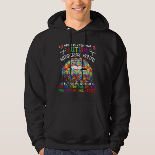 Der April ist der Monat der Aufklärung über Autism Hoodie (Vorderseite)