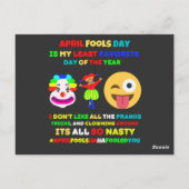 Der Aprilscherz ist mein Lieblingstag Postkarte (Rückseite)