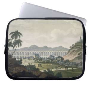 Der Aquädukt in Rio de Janeiro (Farbstich) Laptopschutzhülle