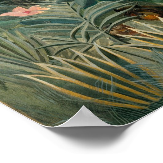 Der Äquatorialdschungel | Henri Rousseau Poster (Ecke)