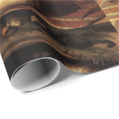 DER ARABISCHE ZELT MIT PFERDEN, ANDEREN TIEREN GESCHENKPAPIER (Rolleneckpunkt)