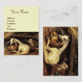 DER ARABISCHE ZELT MIT PFERDEN, ANDEREN TIEREN, Ra Visitenkarte (Vorne/Hinten)