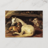 DER ARABISCHE ZELT MIT PFERDEN, ANDEREN TIEREN, Ra Visitenkarte (Rückseite)