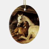 DER ARABISCHE ZELT MIT PFERDEN UND ANDEREN TIEREN KERAMIKORNAMENT (Rechts)