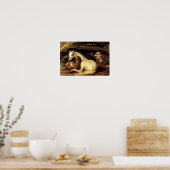 DER ARABISCHE ZELT MIT PFERDEN UND ANDEREN TIEREN POSTER (Küche)