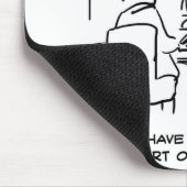 Der Arbeiter sagte, er sei nun Teil der Office-Fam Mousepad (Ecke)