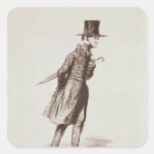 Der Arbeitnehmer Quadratischer Aufkleber (Vorderseite)