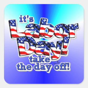 Der Arbeitstag Quadratischer Aufkleber