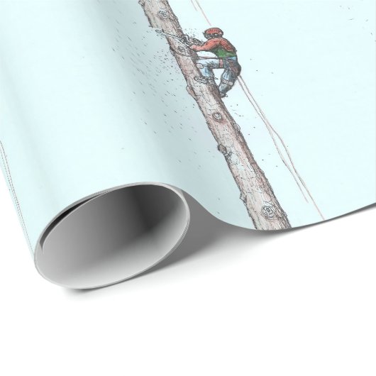 Der Arborist-Baumchirurg Geschenkpapier (Rolleneckpunkt)