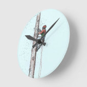 Der Arborist-Baumchirurg Runde Wanduhr (Winkel)
