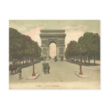 Der Arc de Triomphe de l'Étoile Vintage Postkarte.
