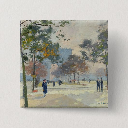 Der Arc de Triomphe im Herbst, Paris Button (Vorderseite)
