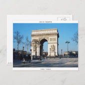 Der Arc de Triomphe, Paris, Frankreich Postkarte (Vorne/Hinten)