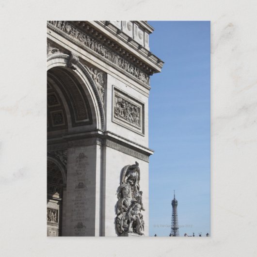 Der Arc de Triomphe Postkarte (Vorderseite)