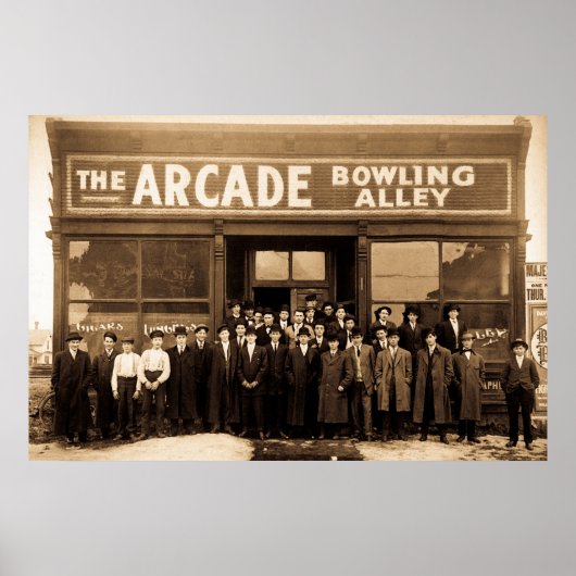 Der Arcade-Bowling Alley Poster (Vorne)