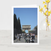 Der Arch des Constantine Portraits, Rom, Italien Karte (Gelbe Blume)