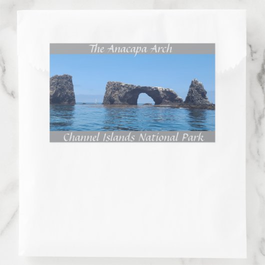 Der Arch von Anacapa Rechteckiger Aufkleber (Tasche)