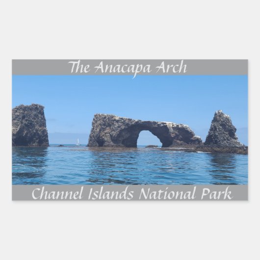 Der Arch von Anacapa Rechteckiger Aufkleber (Vorderseite)